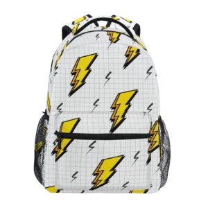 tarity lightning bolts school backpack small travel bag students bookbags teenagers casual daypacks stylish print durable backpack laptop computer bag for kids boys girls women