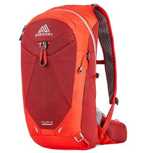gregory mountain products miwok 18 liter men's daypack, vivid red