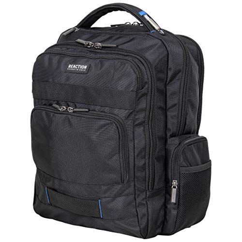 Kenneth Cole REACTION ProTec Travel Laptop Computer Bag, Black Commuter, 17" Backpack