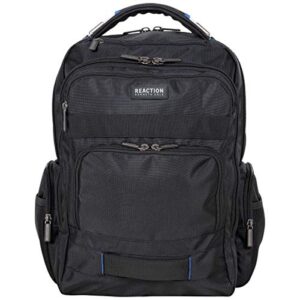 Kenneth Cole REACTION ProTec Travel Laptop Computer Bag, Black Commuter, 17" Backpack