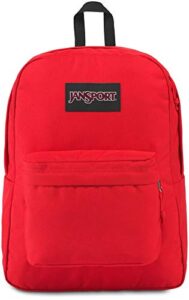 jansport black label superbreak backpack - bright cherry