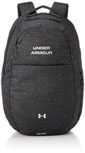 under armour women's hustle signature backpack , jet gray (010)/metallic silver , one size fits all