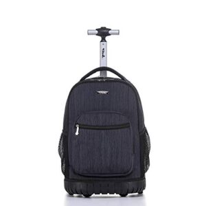 tilami rolling backpack 18 inch for school and travel, classic
