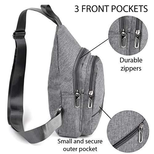 WESTEND Crossbody Polyester Sling Bag Backpack with Adjustable Strap