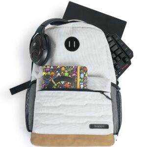 Slappa Alpha Series Gaming Laptop Backpack - Fits up to 15" Laptops; Silver (SL-ALPHA-LAPTOP-BP-WHT)