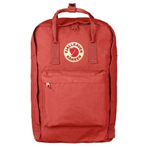 fjallraven, kanken laptop 17" backpack for everyday, rowan red