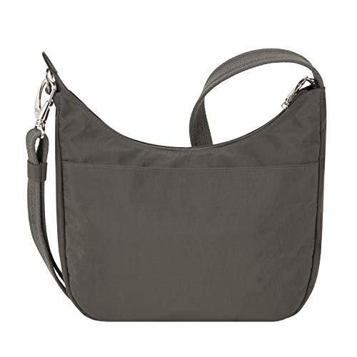 Travelon Anti-Theft Essentials East/West Hobo Bag, Smoke, One Size