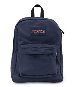 jansport, superbreak backpack, (v11) navy-blue, onesz.