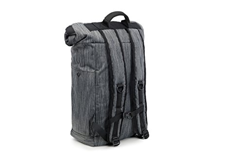 Revelry Supply The Drifter - Smell Proof, Water Resistant, Lockable, Rolltop Travel Backpack for Outdoors, Nature, Exploring (Stripped Dark Grey)