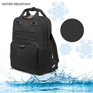 Travel Backpack for Women Men, Laptop Backpack Large Capacity Backpack for School with USB Charging Port, Work Laptop Bag Water Resistant, Waterproof Backpack Anti Theft-Black