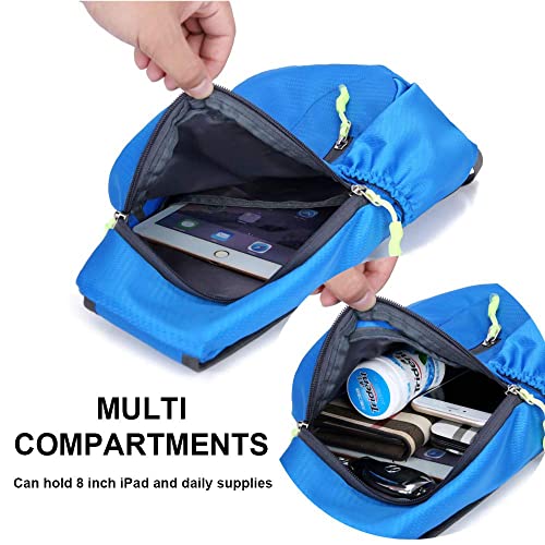 Peicees Sling Bag For Men Women Chest Bag Small Shoulder Bag Crossbody Backpack For Hiking Travel