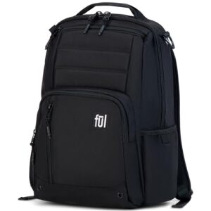 ful tactics collection 15 inch laptop backpack, phantom padded computer bag for commute or travel, black