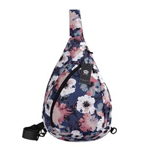 hua angel sling bag, fashion crossbody chest bag shoulder daypack travel hiking gym casual sling backpack