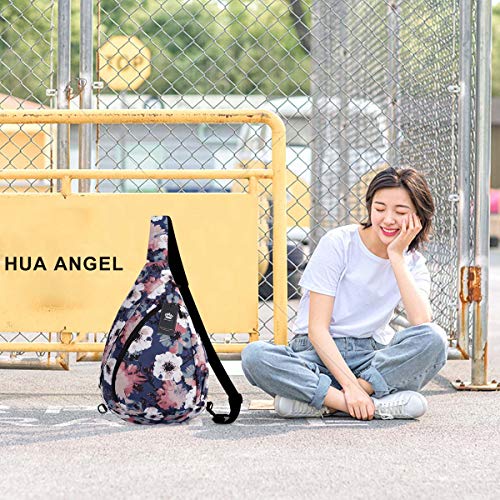 HUA ANGEL Sling Bag, Fashion Crossbody Chest Bag Shoulder Daypack Travel Hiking Gym Casual Sling Backpack