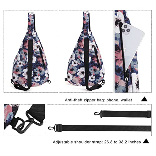 HUA ANGEL Sling Bag, Fashion Crossbody Chest Bag Shoulder Daypack Travel Hiking Gym Casual Sling Backpack