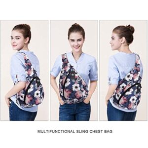 HUA ANGEL Sling Bag, Fashion Crossbody Chest Bag Shoulder Daypack Travel Hiking Gym Casual Sling Backpack