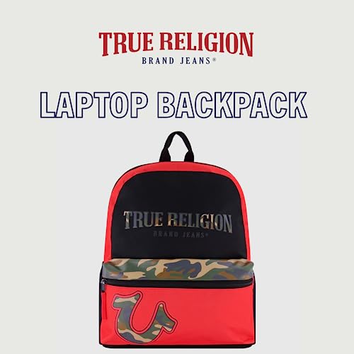 True Religion Laptop Backpack, Small Computer Travel Bag, Multi, 16 Inch