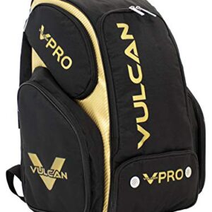 Vulcan Sporting Goods Co. VPRO Pickleball Backpack (Black/Gold)