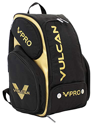 Vulcan Sporting Goods Co. VPRO Pickleball Backpack (Black/Gold)