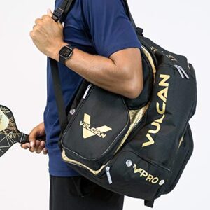Vulcan Sporting Goods Co. VPRO Pickleball Backpack (Black/Gold)