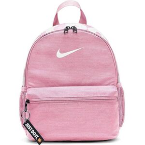 nike brsla jdi mini backpack, pink/pink/white, one size