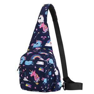 abberry unisex sling bag small crossbody shoulder backpack outdoor casual back pack for adult(unicorn)