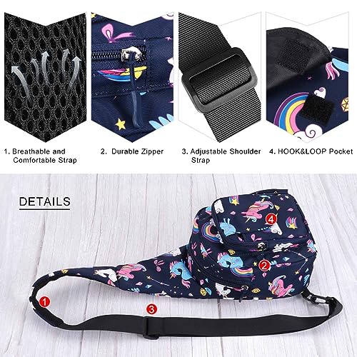 Abberry Unisex Sling Bag Small Crossbody Shoulder Backpack Outdoor Casual Back Pack for Adult(Unicorn)