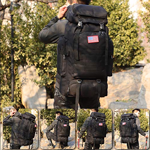 TianYaOutDoor 70l Hiking Backpack for Men Waterproof Military Camping Rucksack Travel Daypack