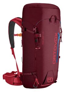ortovox peak light 38l s alpine climbing ski touring backpack for alpine touring, skiing and mountaineering sports - dark blood