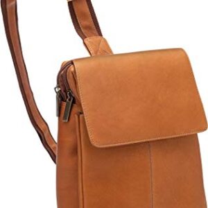 Le Donne Leather Arcity Unisex Sling Pack With Adjustable Strap, 7” x 10” x 4” (Tan)