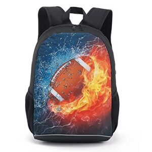 football backpack combustion pattern school bookbags for kids