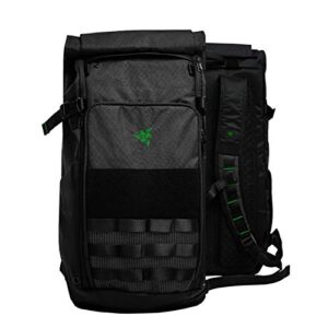 razer tactical v2 17" laptop backpack: tear & water resistant exterior - roll top for increased capacity - scratch-proof interior - fits 15 inch laptops – black