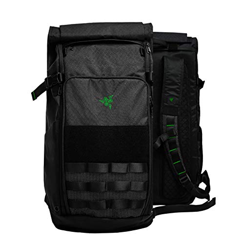 Razer Tactical v2 17" Laptop Backpack: Tear & Water Resistant Exterior - Roll Top for Increased Capacity - Scratch-Proof Interior - Fits 15 inch Laptops – Black