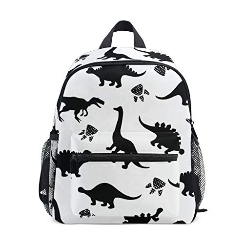 OREZIDinosaur CartoonToddler Bag with Removable Chest Clip Travel Bag Snack diapers Bag Preschool Backpack for Kids Little Boy Girls