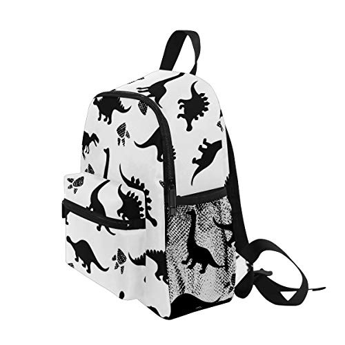 OREZIDinosaur CartoonToddler Bag with Removable Chest Clip Travel Bag Snack diapers Bag Preschool Backpack for Kids Little Boy Girls