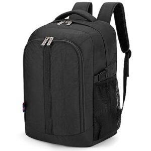 under-seat backpack for spirit, frontier, american - fits 18 x 13 x 8 inches - perfect personal item for easy air travel - tsa approved (black)