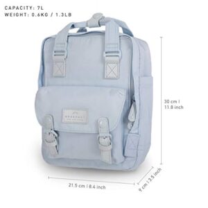 Doughnut Macaroon Mini Pastel 7L Travel School Ladies College Girls Lightweight Casual Daypacks Bag Small Backpack (Blau hellblau)