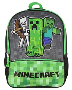 bioworld minecraft shimmer pixel characters 16" backpack