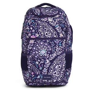 vera bradley women's recycled lighten up reactive journey backpack, belle paisley, one size