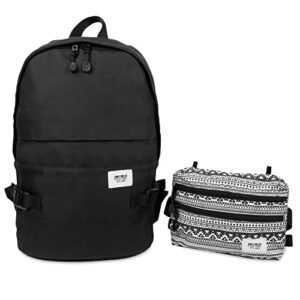 j world new york deuce backpack with detachable waist bag, tribal, 17.3 x 12.2 x 6.3 (h x w x d)