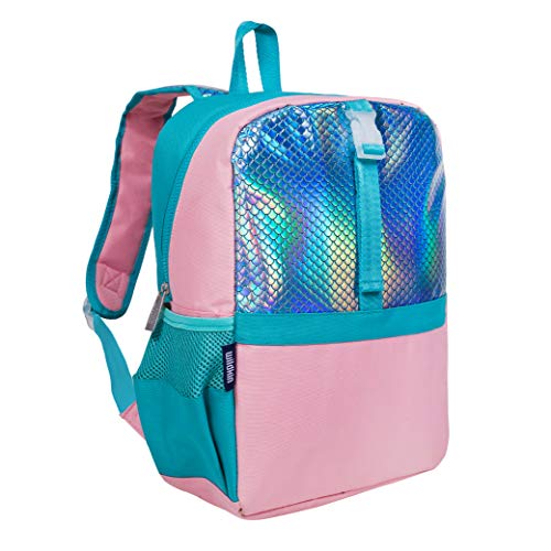 Wildkin Pack-it-All Kids Backpack for Boys & Girls, Ideal Size for School & Travel Backpack for Kids, Features Front Strap, Interior Sleeve, Back Support & Side Pocket (Mermaid Undercover)