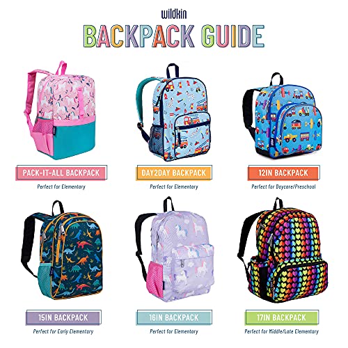 Wildkin Pack-it-All Kids Backpack for Boys & Girls, Ideal Size for School & Travel Backpack for Kids, Features Front Strap, Interior Sleeve, Back Support & Side Pocket (Mermaid Undercover)