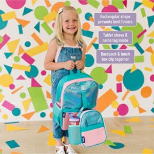 Wildkin Pack-it-All Kids Backpack for Boys & Girls, Ideal Size for School & Travel Backpack for Kids, Features Front Strap, Interior Sleeve, Back Support & Side Pocket (Mermaid Undercover)