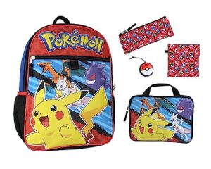 bioworld pokemon 16" backpack 5pc combo set