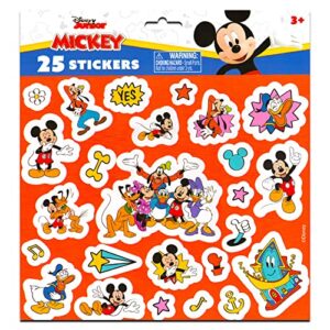 Mickey Mouse Backpack for Kids Toddlers ~ Deluxe 12" Mickey Mini Backpack with 3D Mickey Ears Plus Stickers and More (Mickey School Supplies Bundle)
