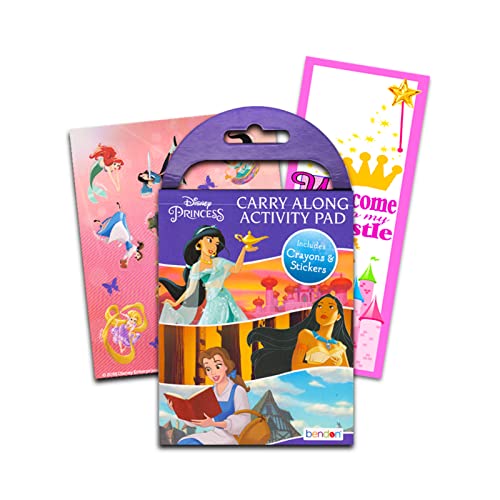 Disney Princess Backpack 6 Pc Activity Bundle with 16" Backpack, Lunch Bag, Water Pouch, and More (Disney Princess School Supplies)