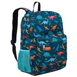 wildkin 16-inch kids backpack for boys & girls, perfect for elementary school backpack, features padded back & adjustable strap, ideal size for school & travel backpacks (jurassic dinosaurs)