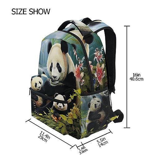 KEIGE Panda Backpack School Bookbag for Boys Girls 2110011