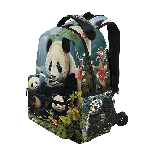 KEIGE Panda Backpack School Bookbag for Boys Girls 2110011