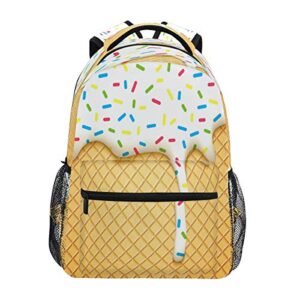 blueangle ice cream cone backpack bookbags laptop backpack for boys girls teens, college backpack water resistant travel bookbag